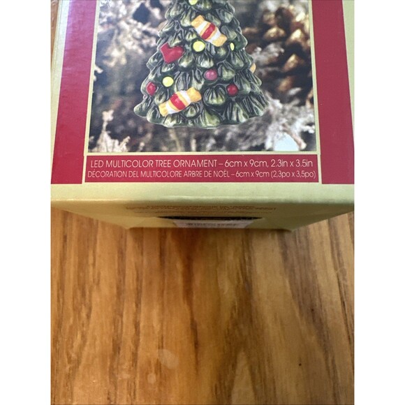 Spode Christmas Tree Multicolor LED Tree Ornament, Earthenware & Glass New B1076 - Picture 2 of 5